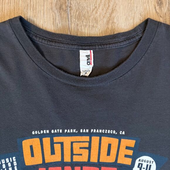 Outside Lands Music Festival 2013 T-Shirt San Francisco Black Size XL Lineup - Picture 3 of 5